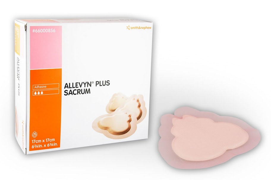 Smith and Nephew ALLEVYN Plus Sacrum Adhesive Foam Dressing Bowers