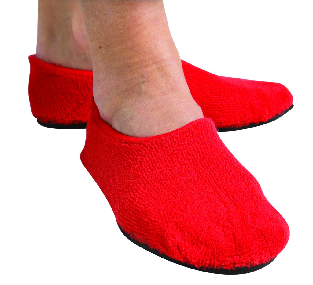 PSC Fall Management NonSlip Slippers in Red or Black Bowers Medical