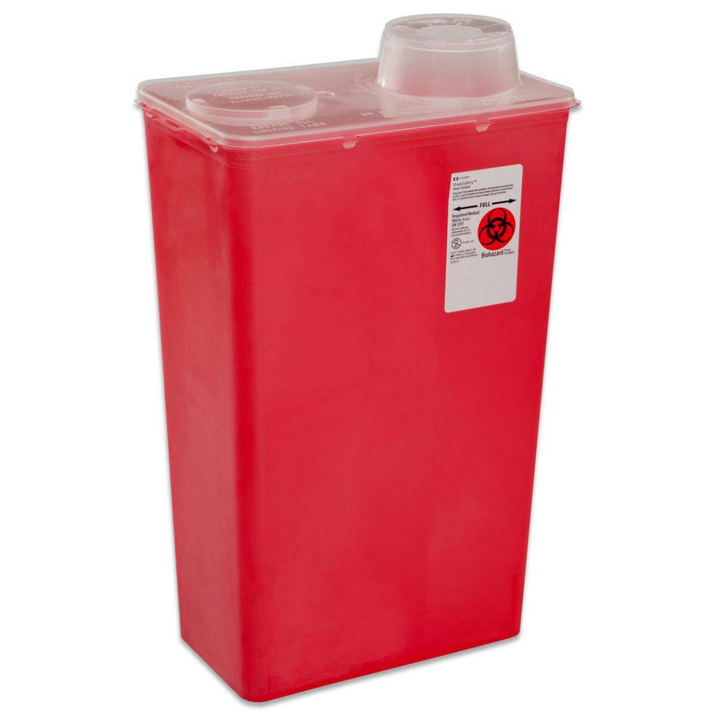 Covidien SharpsAGator™ Sharps Container with Vertical Drop Lid