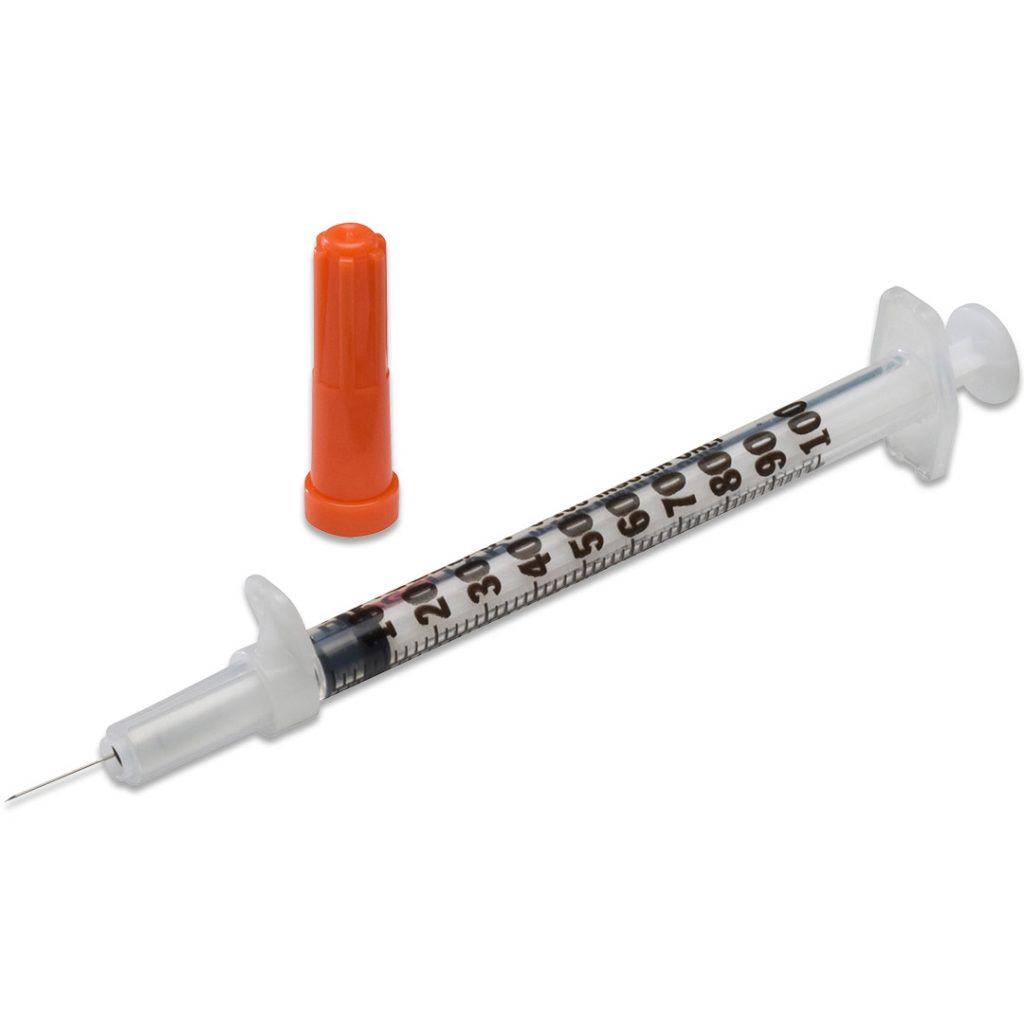 Covidien Magellan™ Insulin Safety Syringes, Permanent Needle Bowers