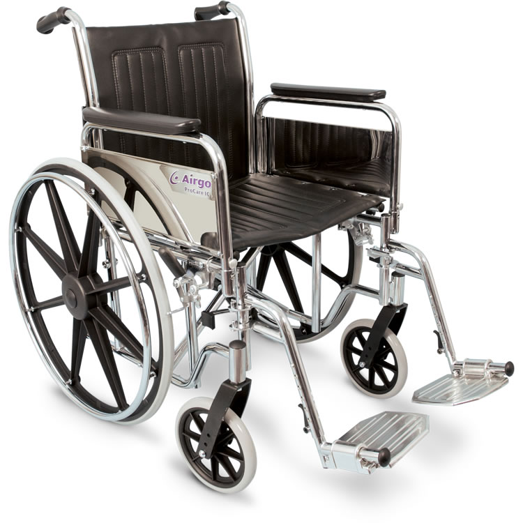 Image of AMG Medical Airgo® ProCare IC Wheelchair with Fixed Arms and Swing-Away Footrests