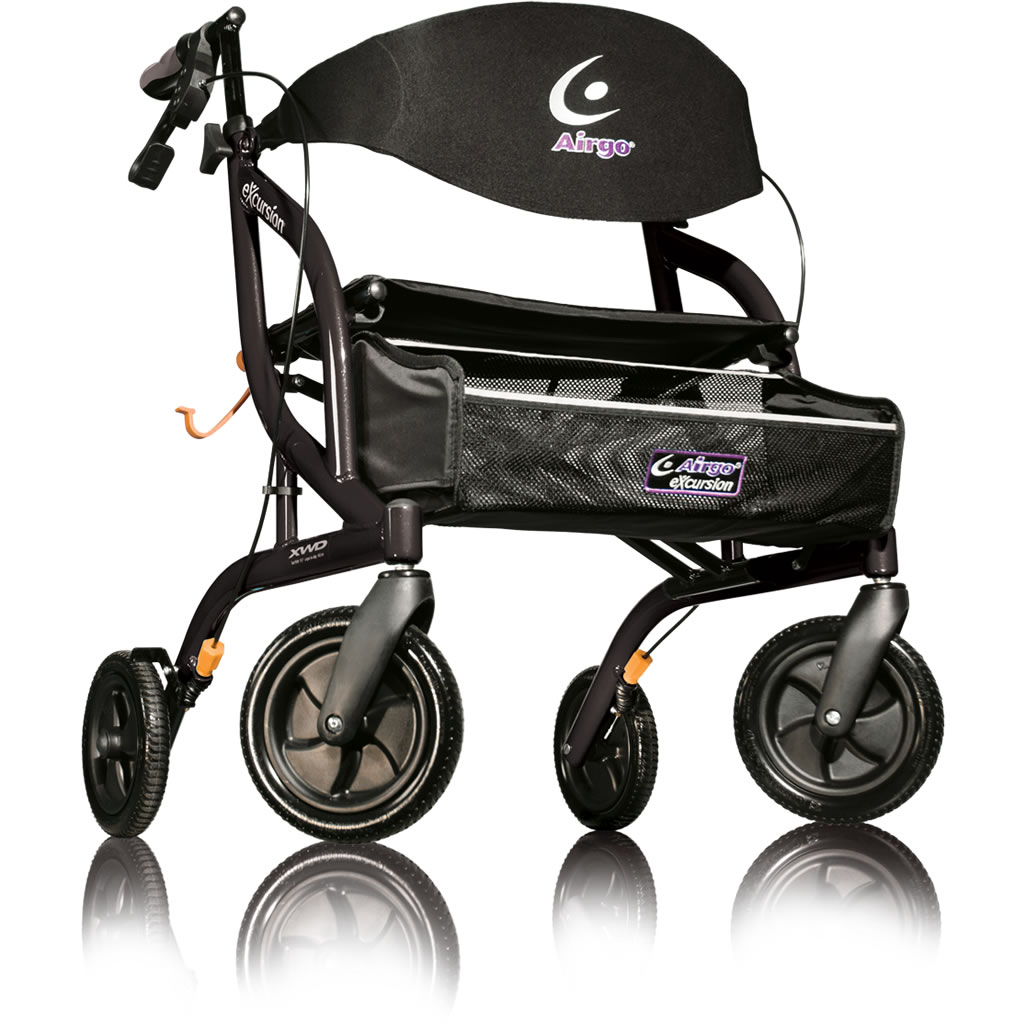 Image of AMG Medical Airgo® eXcursion™ XWD Lightweight Side-fold Rollator