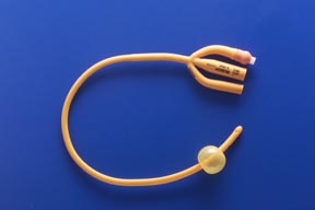 Image of Teleflex Medical Rusch® Gold Silicone Coated Latex 3 Way Foley Catheter with 5 cc Balloon