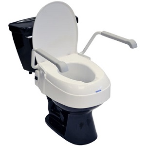Image of Invacare® Raised Toilet Seat with Armrests